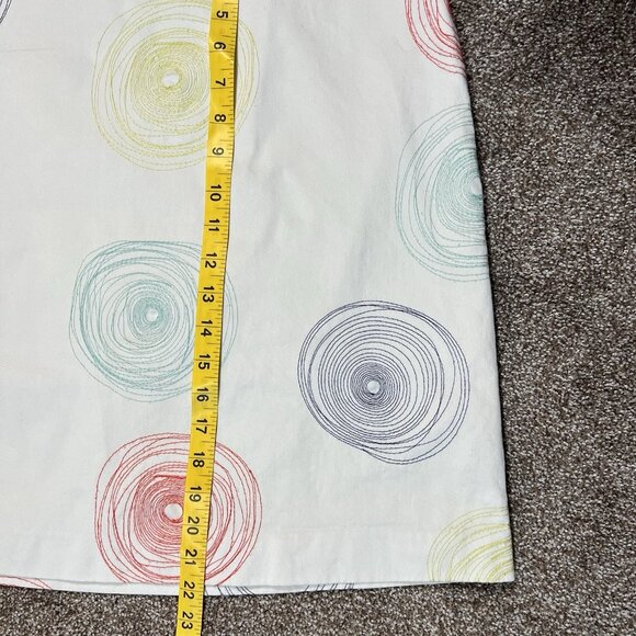 Boden Women’s A Line Skirt Size 10 Cotton White Embroidered Lined Zipper - Picture 5 of 9